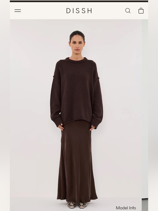 DISSH Dresses & Skirts - DISSH Colette Bitter Choc Silk Maxi Skirt